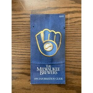 1991 Milwaukee Brewers Information Guide MLB Baseball Media Schedule Program